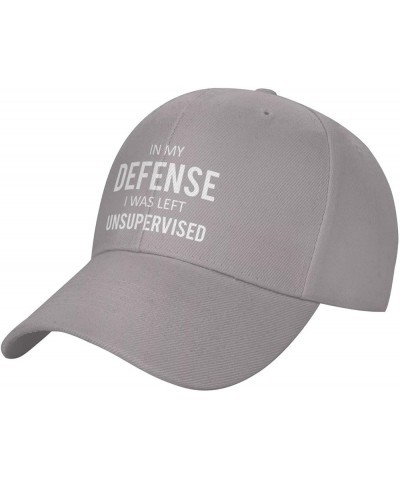 in My Defense I was Left for Unsupervised Baseball Hats for Original Classic Trucker Unisex Vintage Washed Adjustable Black G...