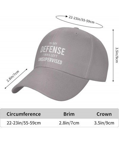 in My Defense I was Left for Unsupervised Baseball Hats for Original Classic Trucker Unisex Vintage Washed Adjustable Black G...