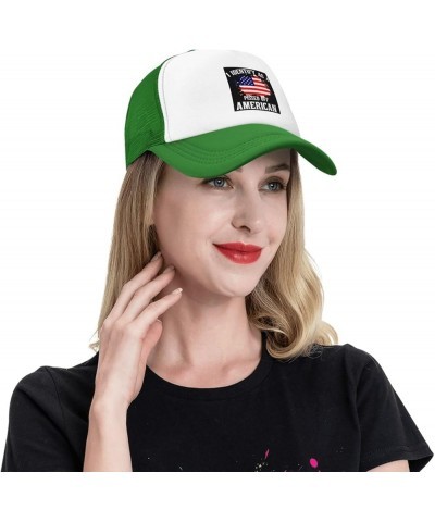 I Identifys As A Pissed Off American Mesh Trucker Hat Women Baseball Cap for Men Golf Dad Hat Snapback Hat Black Green $10.45...