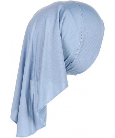 Women Turban, 3pcs Solid Color Under Scarf Hat Head Cover Twisted Pleated Headwrap Islamic Hijab Muslim Cap Hairwrap Blue+pur...