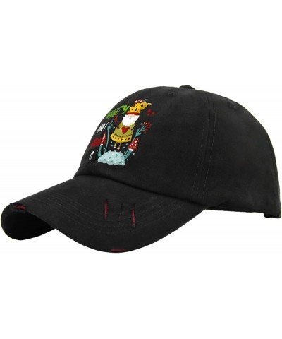 Hats for Women Christmas Hats for Women Cool Caps Light Weight Naughtyy and I Gnomee It Visor Hat Allblack $12.89 Baseball Caps