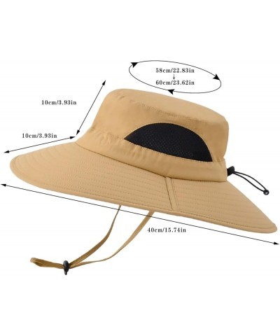 Men Mountaineering Fishing Solid Color Hood Rope Outdoor Shade Foldable Casual Breathable Bucket Hat Functional Army Green-a ...