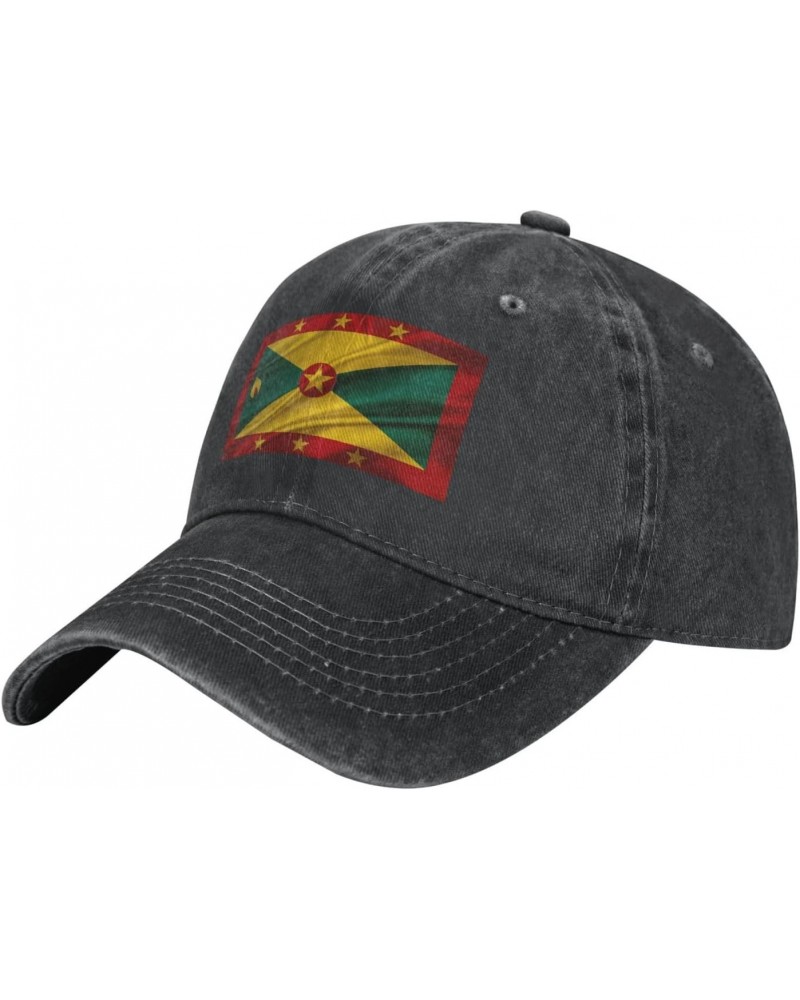 Grenada Flag Baseball Cap for Men Women Fashionable Adjustable Denim Hat $15.25 Baseball Caps