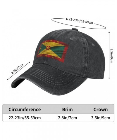 Grenada Flag Baseball Cap for Men Women Fashionable Adjustable Denim Hat $15.25 Baseball Caps