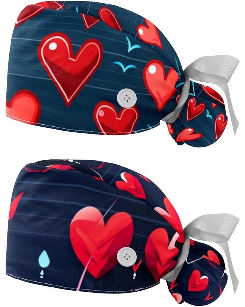 Heart Pattern Women's and Men's Cap Working Hat One Size Multiple Color 2-Pack Color 2 $11.87 Skullies & Beanies