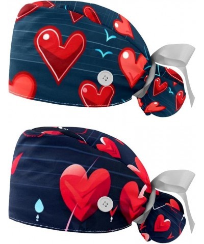 Heart Pattern Women's and Men's Cap Working Hat One Size Multiple Color 2-Pack Color 2 $11.87 Skullies & Beanies