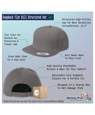 Snapback Hats for Men & Women 1 Lucky Dad Blessed Family A Dad Acrylic Dark Grey Personalized Text Here $19.59 Baseball Caps