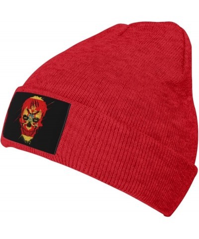 Creative Montenegro Patriot Skull National Flag Beanie Hat for Men Women Knit Skull Cap Warm Hats Black Knitted Caps Red $11....