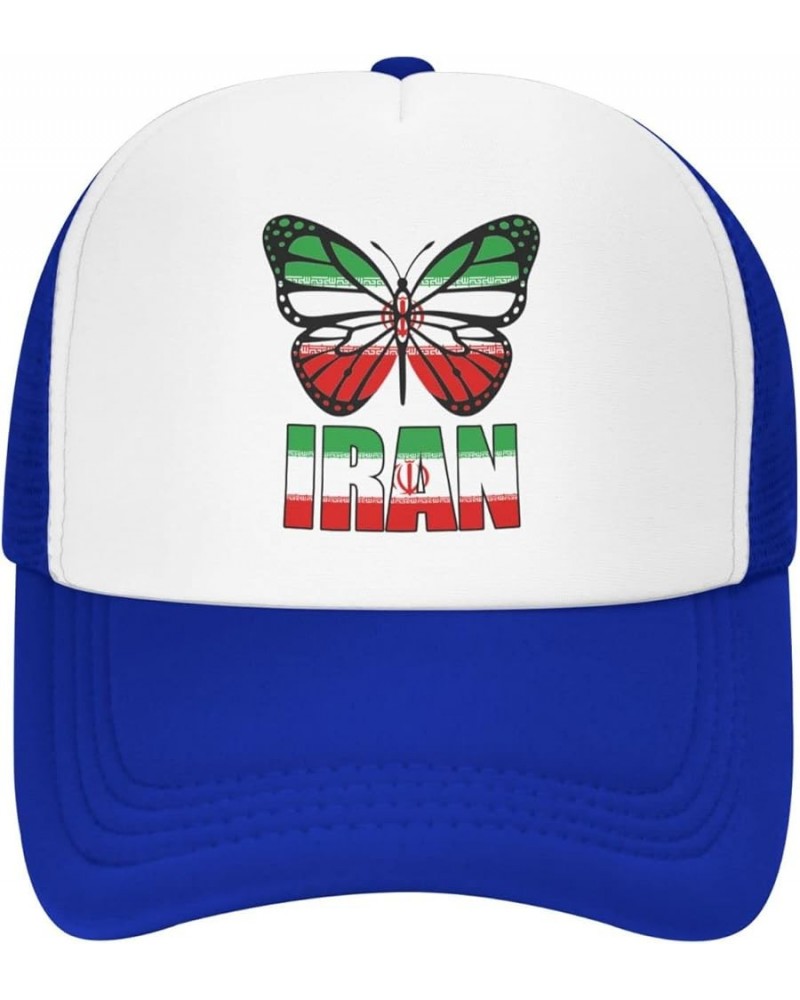 Iran Flag Baseball Cap Patriotic Adult Unisex Adjustable Mesh Hat Soccer Outdoor Caps Blue $9.35 Baseball Caps