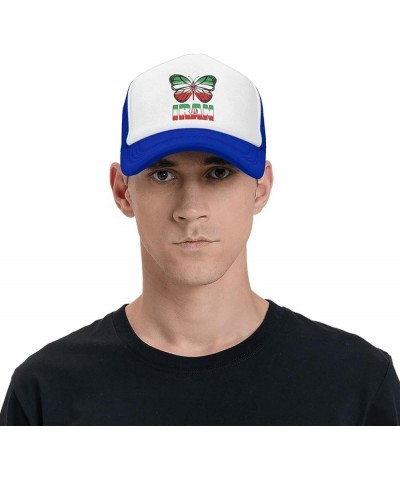 Iran Flag Baseball Cap Patriotic Adult Unisex Adjustable Mesh Hat Soccer Outdoor Caps Blue $9.35 Baseball Caps