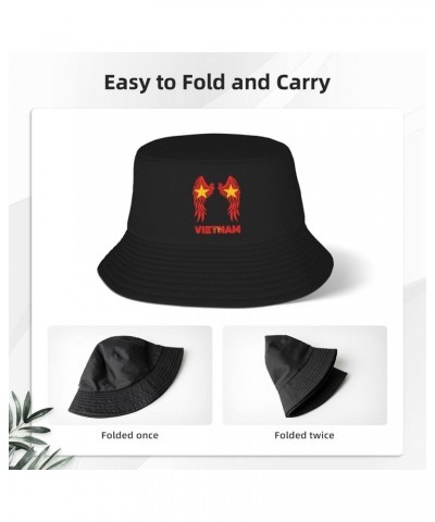 Vintage Vietnam Vietnamese Flag Bucket Hat Fisherman Cap Packable for Women Men Vintage Vietnam Vietnamese Flag Wings $10.34 ...