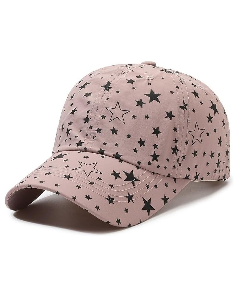 Vintage Star Hat Unique Hats Graphic Sun Hat for Women Women's Men Mens Wide Brim Baseball Cap Hip-hop Caps Star Pink $11.75 ...