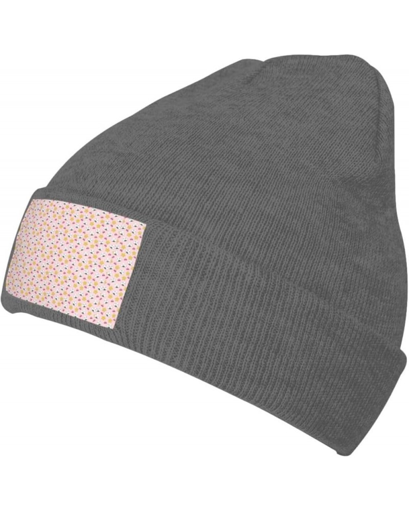 Lovely Rice Ball Print Unisex Warm Knit Hat Cap Winter Cap Cute Soft Warm Outdoor Ski Knit Cap Nightcap Deep Heather $9.31 Sk...