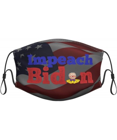 Face Mask Impeach President Joe Biden Dust Mask Breathable Adjustable Reusable Windproof Cover Black $8.51 Balaclavas