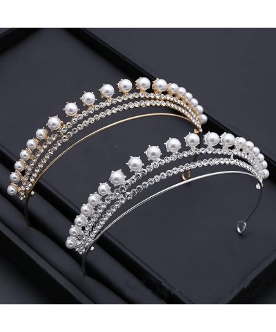 hair jewelry crown tiaras for women Rhinestone Pearls Crown Headband Gorgeous Tiaras and Crowns Wedding Head Ornaments Bridal...