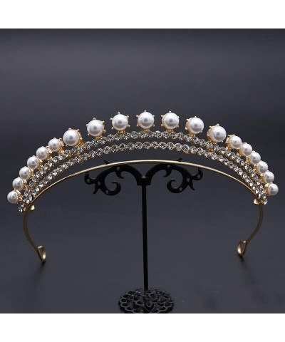 hair jewelry crown tiaras for women Rhinestone Pearls Crown Headband Gorgeous Tiaras and Crowns Wedding Head Ornaments Bridal...