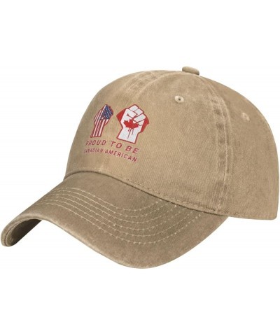 Proud to Be Canadian American Canada USA Flag Baseball Cap Natural $10.75 Baseball Caps