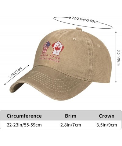 Proud to Be Canadian American Canada USA Flag Baseball Cap Natural $10.75 Baseball Caps