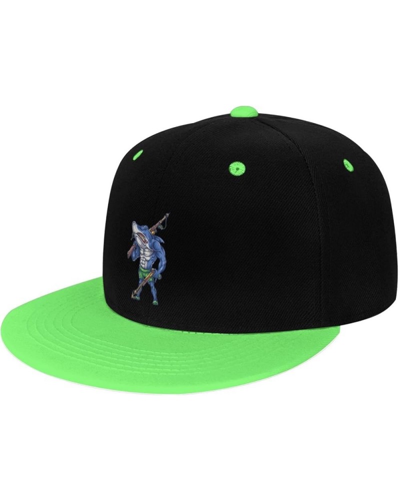 Terrible Sharks Snapback Hat for Men Women Baseball Cap Trucker Flat Bill Hats Dad Caps Green $12.12 Baseball Caps