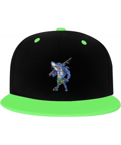 Terrible Sharks Snapback Hat for Men Women Baseball Cap Trucker Flat Bill Hats Dad Caps Green $12.12 Baseball Caps