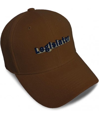 Custom Baseball Cap Legislator Government Acrylic Laws Dad Hats for Men and Women Brown Design Only $12.96 Baseball Caps