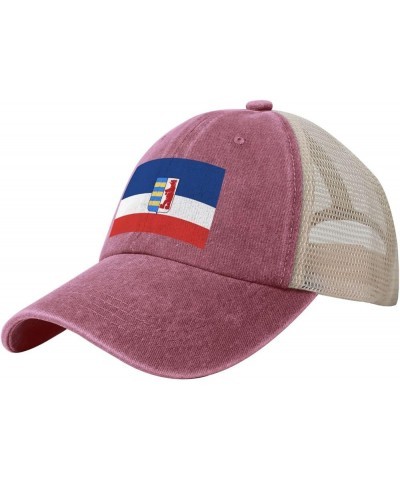 Flag of Carpathian Ruthenia Baseball Cap Women Men Mesh Back Hats Vintage Cowboy Hat Dad Caps Red $13.48 Cowboy Hats