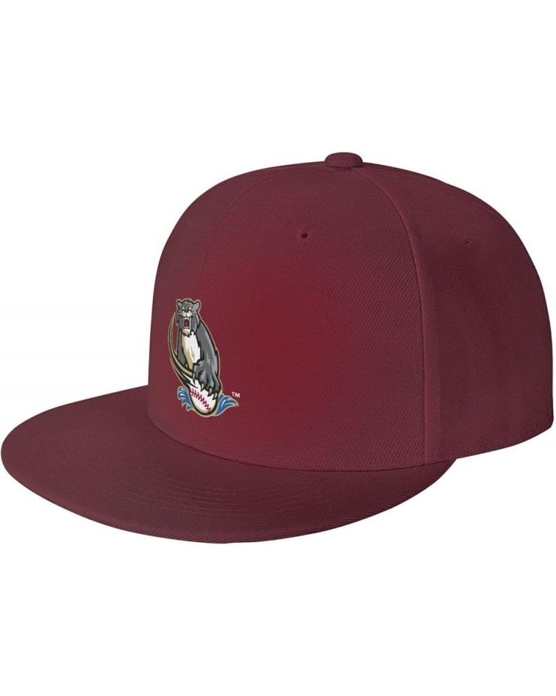 Sacramento River Cats Logo Hats for Men Flat Bill Fitted Caps Hiphop Rap Adjustable Baseball Trucker Dad Hat Dark Red $16.17 ...