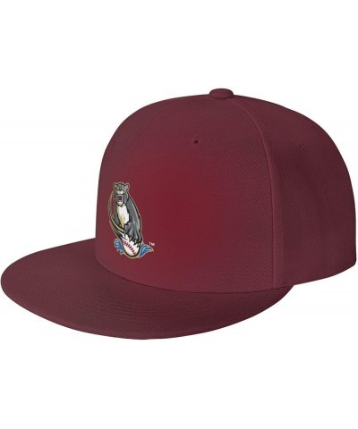 Sacramento River Cats Logo Hats for Men Flat Bill Fitted Caps Hiphop Rap Adjustable Baseball Trucker Dad Hat Dark Red $16.17 ...