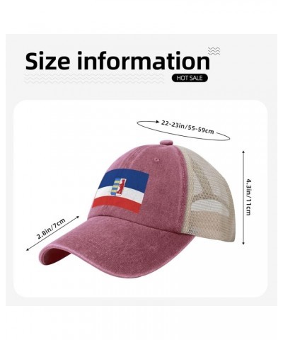 Flag of Carpathian Ruthenia Baseball Cap Women Men Mesh Back Hats Vintage Cowboy Hat Dad Caps Red $13.48 Cowboy Hats