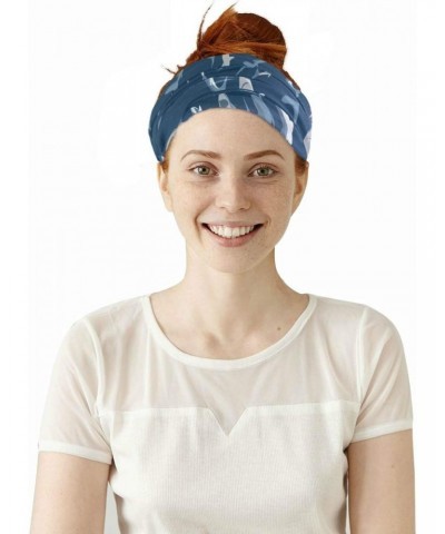 Shark Fish Dark Blue Headwear Sun Dust Magic Scarf Headband Bandana Neck Gaiters Outdoor Sports for Women Man $11.59 Scarves