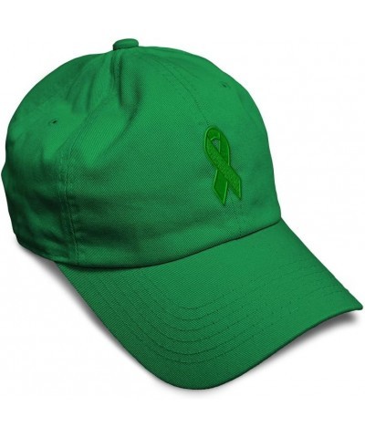 Soft Baseball Cap Cancer Support Symbol B Cotton Dad Hats for Men & Women Kelly Green $12.76 Baseball Caps