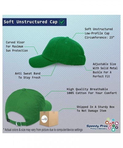 Soft Baseball Cap Cancer Support Symbol B Cotton Dad Hats for Men & Women Kelly Green $12.76 Baseball Caps