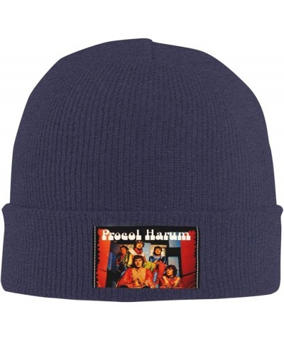 Procol Harum Beanie Hat for Women and Men Winter Ski Hats Knit Hat Cuffed Skull Cap Black Navy Blue $10.71 Skullies & Beanies