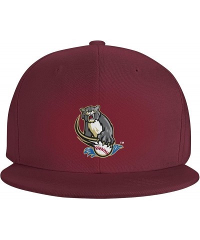 Sacramento River Cats Logo Hats for Men Flat Bill Fitted Caps Hiphop Rap Adjustable Baseball Trucker Dad Hat Dark Red $16.17 ...