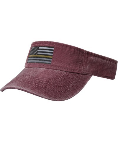 United States Thin Gold Line Flag Knitting Effect Sun Visor Hats for Women Men Sun Hat Cotton Golf Hat Vintage Baseball Cap R...