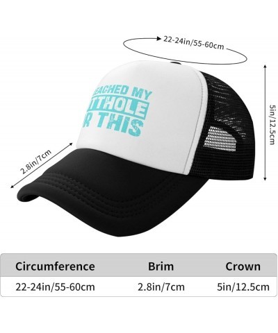 I Bleached My Butthole for This Mesh Cap Men Women Baseball Cap Funny Trucker Hat Black $14.58 Baseball Caps