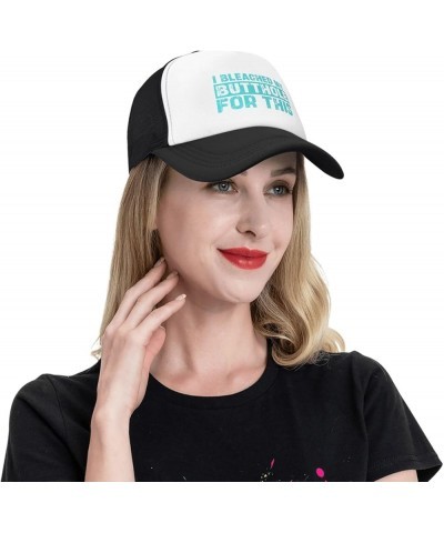 I Bleached My Butthole for This Mesh Cap Men Women Baseball Cap Funny Trucker Hat Black $14.58 Baseball Caps