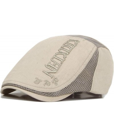 Flat Advance Driver Men's Newsboy Sun Hat Spring/Summer Women's Men's Beret Grey One Size $12.48 Newsboy Caps