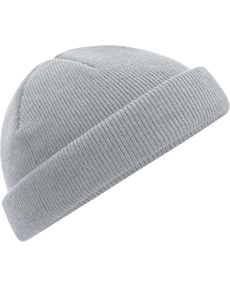 B43R Recycled Mini Fisherman Beanie - Sustainable and Stylish Hat Light Grey $9.97 Skullies & Beanies