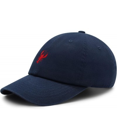 Lobster Premium Dad Hat Embroidered Baseball Cap Seafood Navy $11.24 Baseball Caps