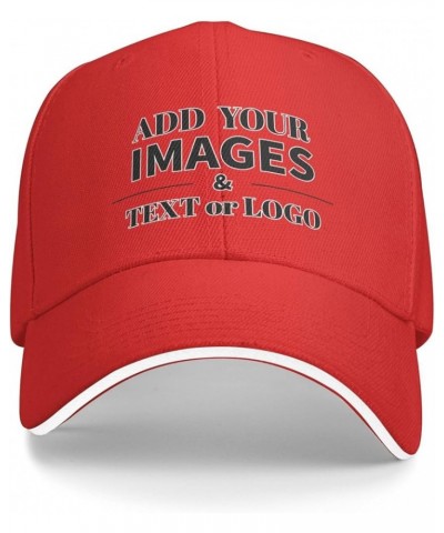 Custom Baseball Cap Be Applicable for Exercise Custom Hats for Women Design Gift for Dad/Mom Design Your Text Black Red $9.51...