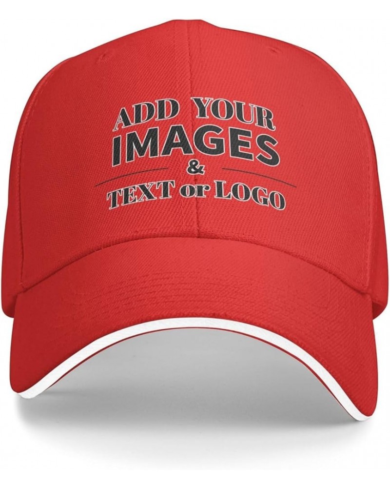 Custom Baseball Cap Be Applicable for Exercise Custom Hats for Women Design Gift for Dad/Mom Design Your Text Black Red $9.51...