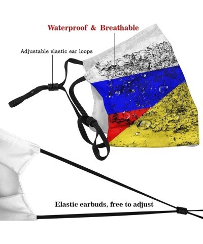 Flag of Ukraine Reusable Face Mask with Pocket, Washable Balaclava for Women Man Youth Flag of Ukraine-5 $9.47 Balaclavas