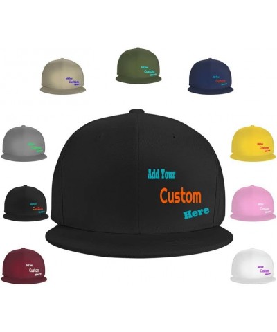 Custom Caps Your Design Here,Custom Logo Hats,Add Your Own Text and Design,Classic Mens Womens Personalized Baseball Cap Blac...