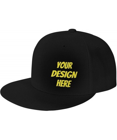 Custom Caps Your Design Here,Custom Logo Hats,Add Your Own Text and Design,Classic Mens Womens Personalized Baseball Cap Blac...