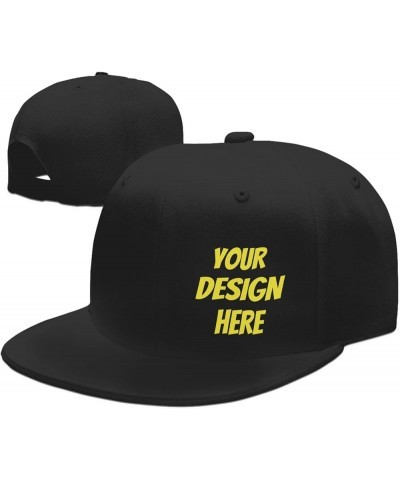 Custom Caps Your Design Here,Custom Logo Hats,Add Your Own Text and Design,Classic Mens Womens Personalized Baseball Cap Blac...