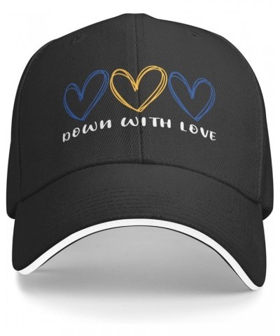 Love Down Syndrome Awareness Baseball Cap Trucker Dad Hat for Men Women, Outdoor Sports Adjustable Snapback Flat Bill Brim Do...