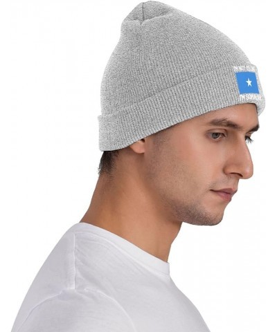 I'm Not Yelling I'm Somalian Winter Beanie Hats for Men Women,Warm Cozy Knitted Cuffed Skull Cap Gray $10.49 Skullies & Beanies