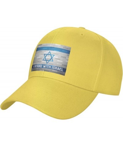 I Stand with Israel Hat Pray for Israel Strong Hat American Stand with Israel Hat Support Israel Cap Men Women Yellow $10.31 ...