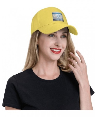 I Stand with Israel Hat Pray for Israel Strong Hat American Stand with Israel Hat Support Israel Cap Men Women Yellow $10.31 ...